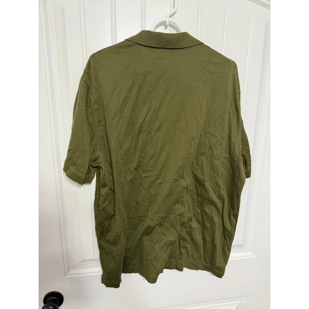 Banana Republic Polo Shirt Mens XL Tall Luxe Touch Performance Olive EUC